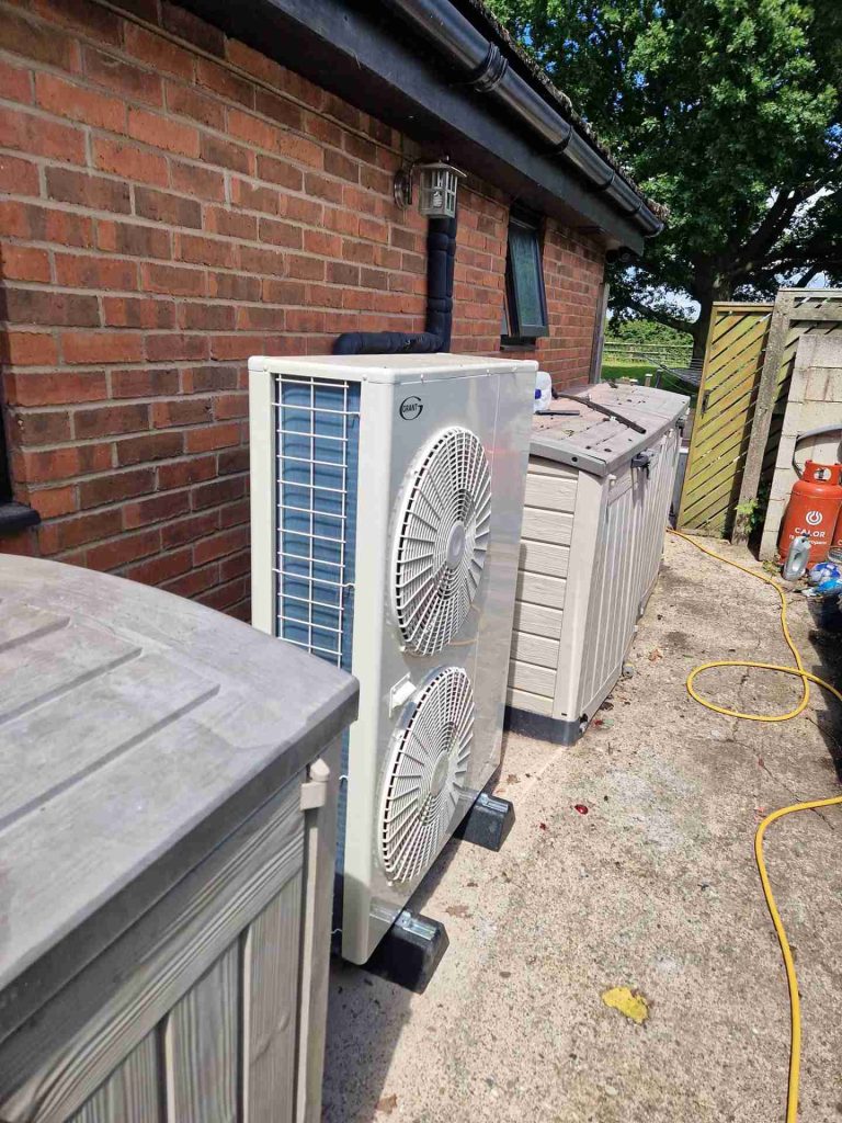 Air conditioning unit outdoors