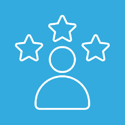 Person with three stars